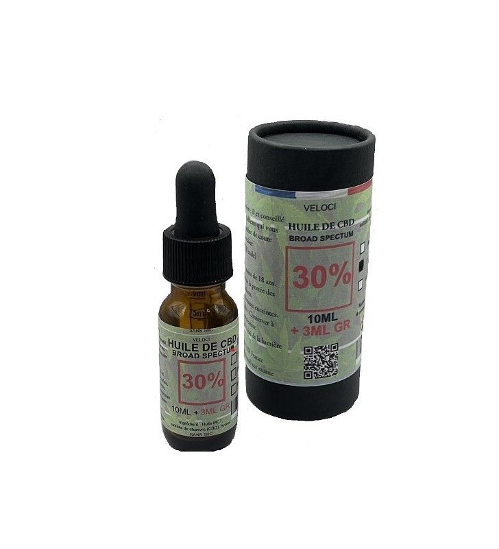 Huile CBD Spectre Complet Arome Menthe 500 mg 10 ml+3ml gr